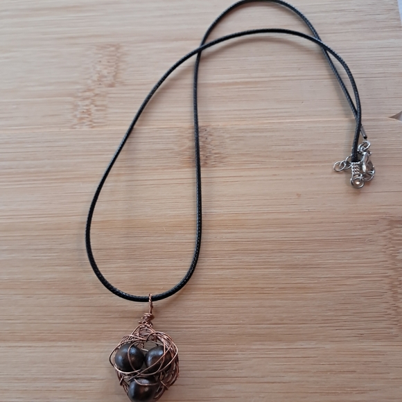 Artisan Copper Wire-Wrapped Necklace - Picture 4 of 4